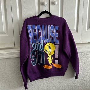 Vintage looney tunes tweety bird crewneck - gender neutral